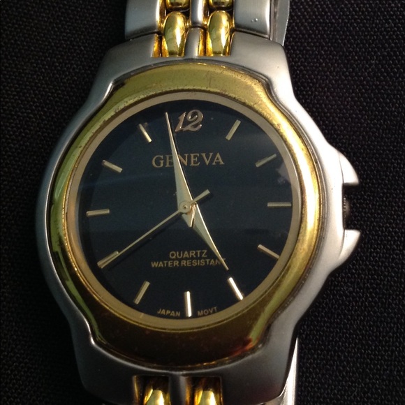 Vintage Geneva Gold & Silver Quartz Dress Watch - Picture 1 of 7
